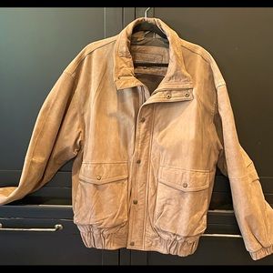 Timberland waterproof leather bomber jacket